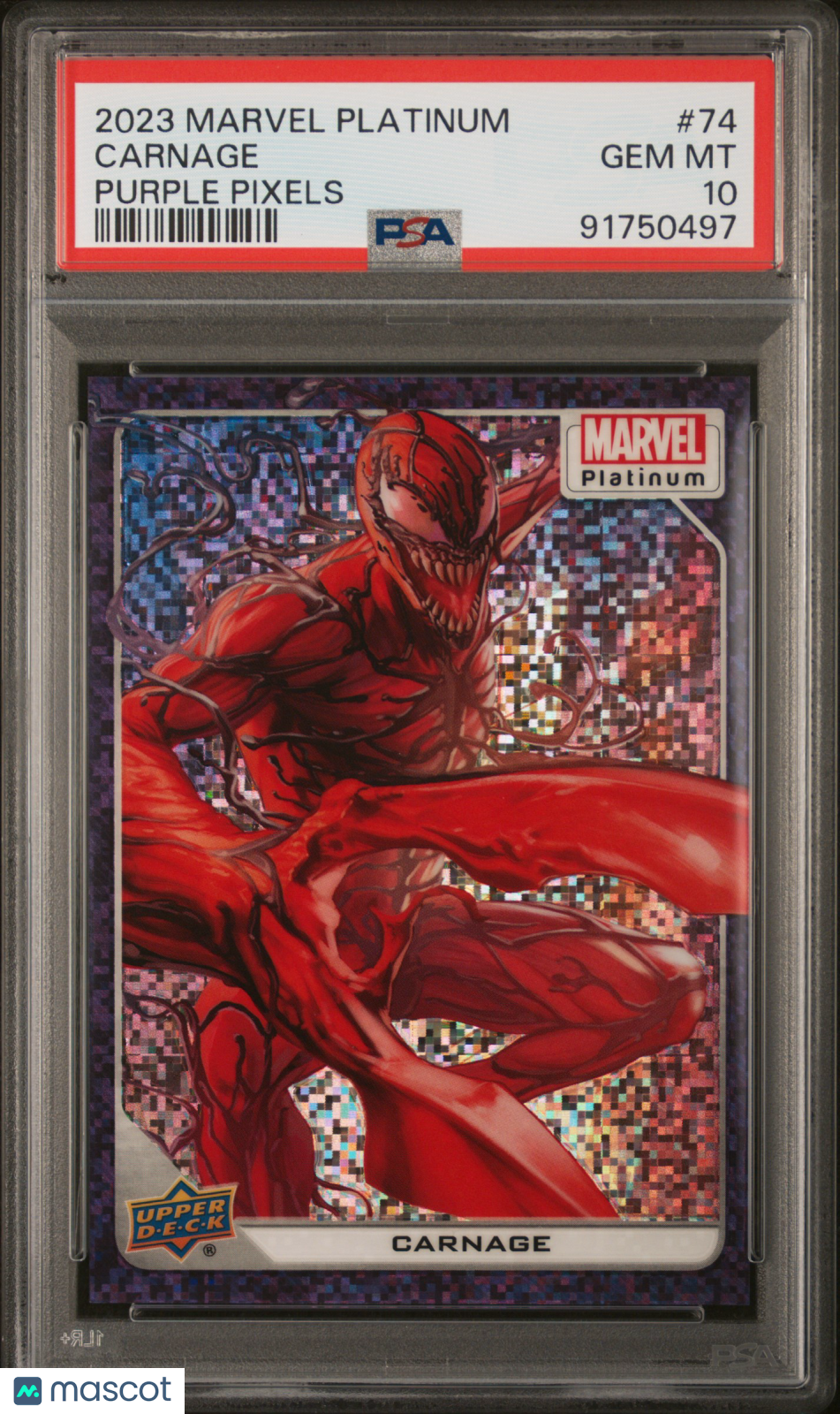 2023 Upper Deck Marvel Platinum Carnage #74 PSA 10