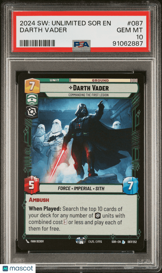 2024 Star Wars CCG Darth Vader #087 PSA 10