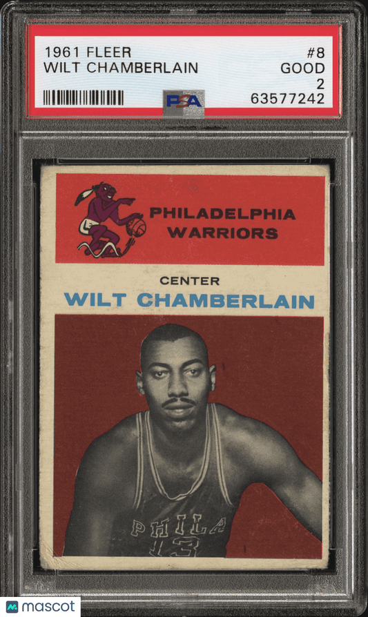 1961 Fleer Wilt Chamberlain #8 PSA 2