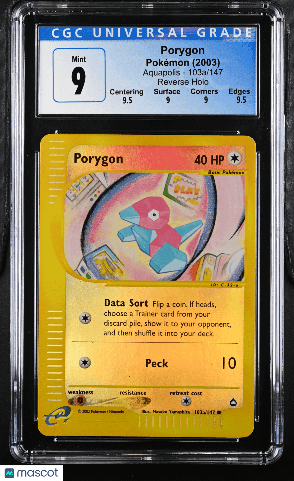 2003 Pokémon Porygon #103a/147 English CGC 9