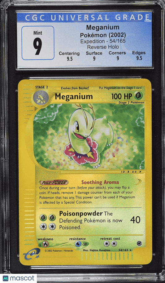 2002 Pokémon TCG Meganium #54/165 English CGC 9