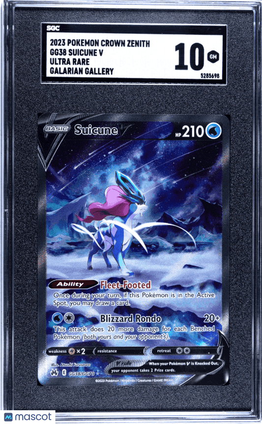 2023 Pokémon TCG Suicune V #GG38 SGC 10