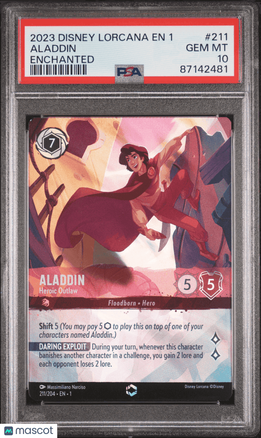 2023 Disney Lorcana TCG Aladdin #211 PSA 10