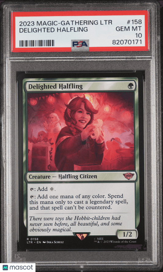 2023 Magic: The Gathering Delighted Halfling #158 PSA 10