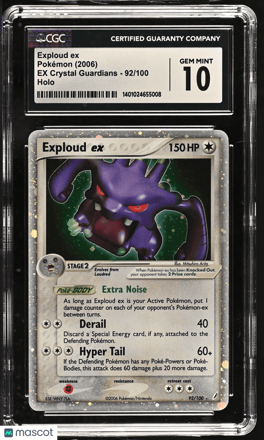 2006 Pokémon TCG Exploud ex #92/100 English CGC 10