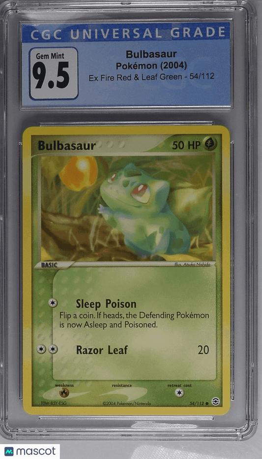 2004 Pokémon TCG Bulbasaur #54/112 English CGC 9.5