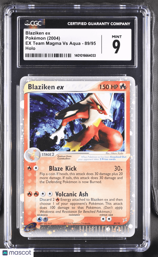 2004 Pokémon TCG Blaziken ex #89/95 English CGC 9