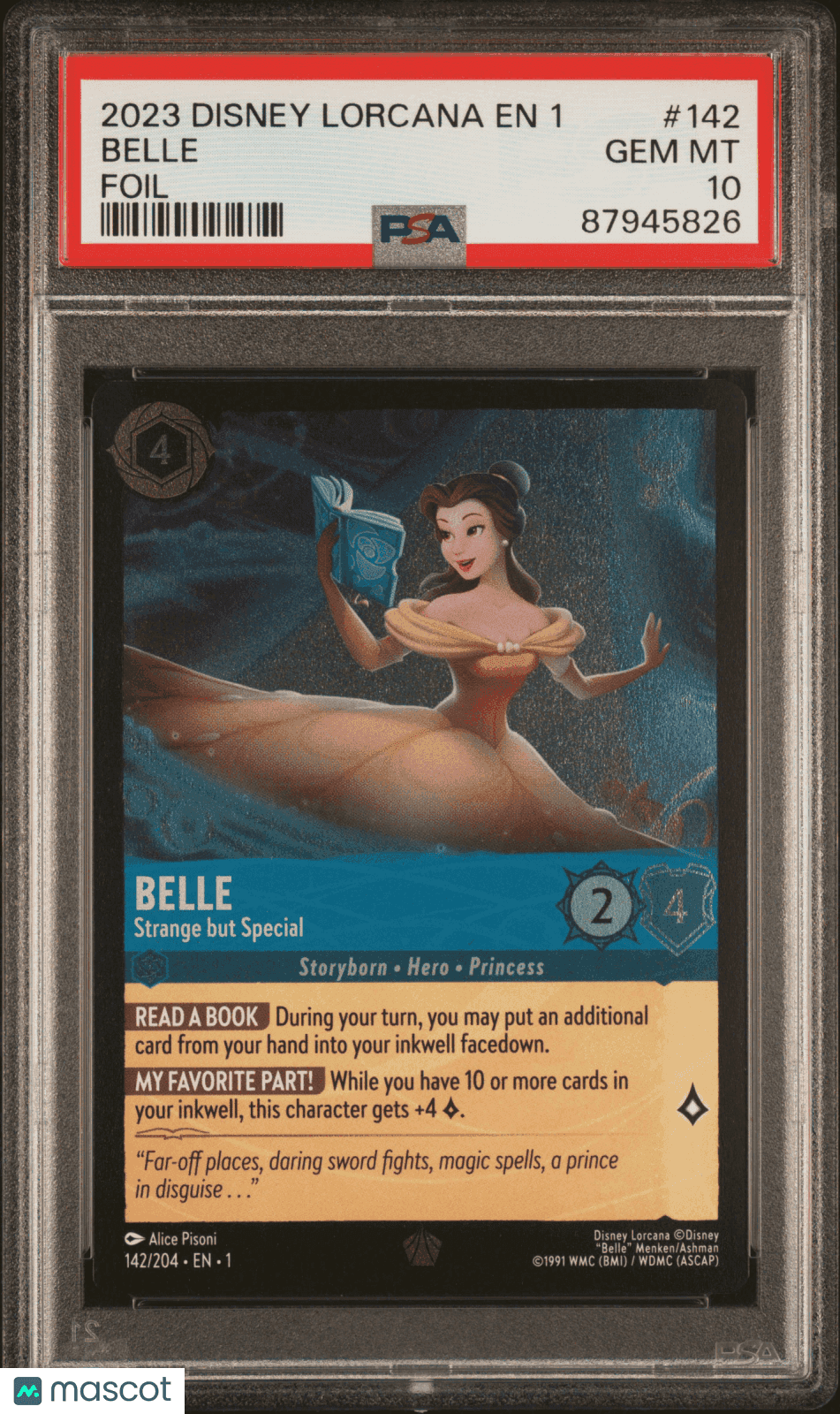 2023 Disney Lorcana TCG Belle #142 PSA 10