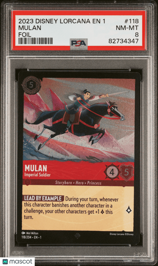 2023 Disney Lorcana TCG Mulan #118 PSA 8