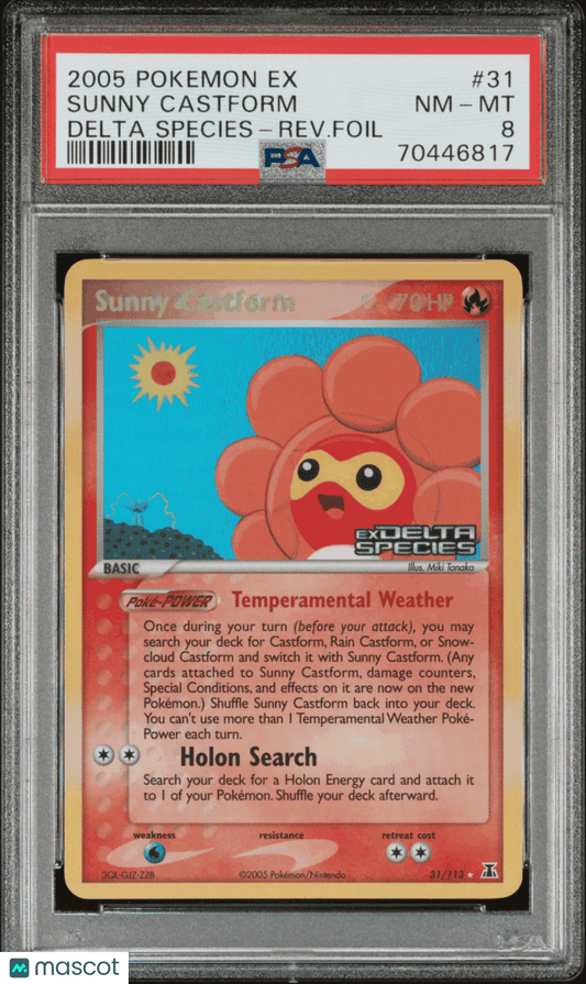 2005 PokéMon TCG Sunny Castform #31 PSA 8