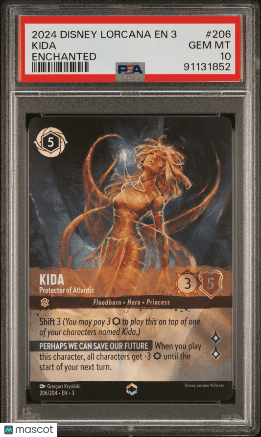 2024 Disney Lorcana TCG Kida #206 PSA 10