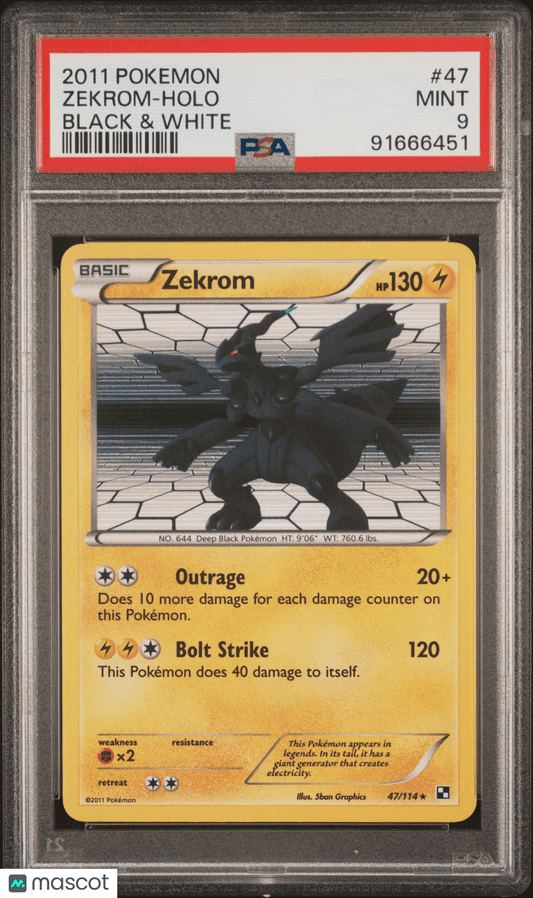 2011 PokéMon TCG Zekrom #47 PSA 9