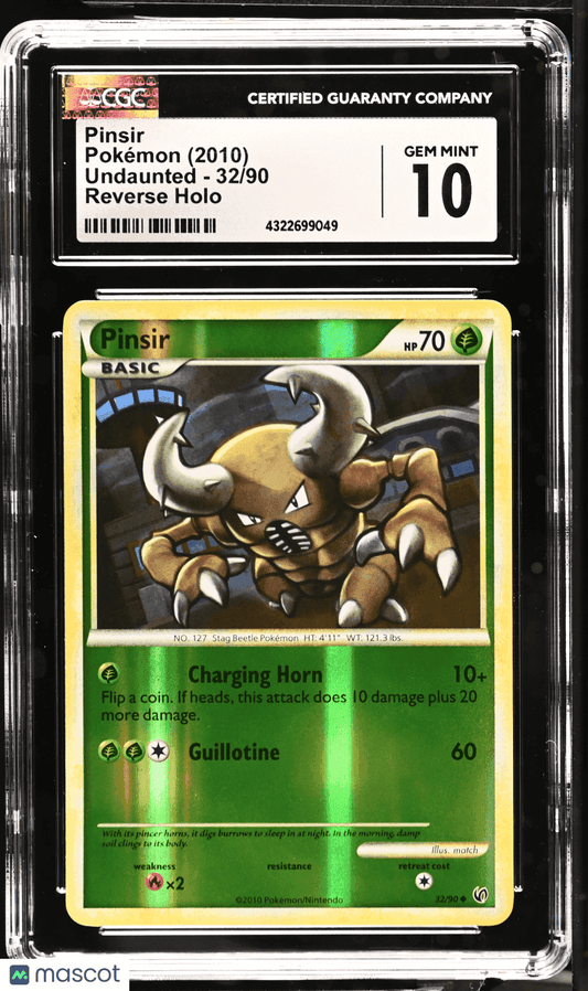 2010 Pokémon TCG Pinsir #32/90 English CGC 10