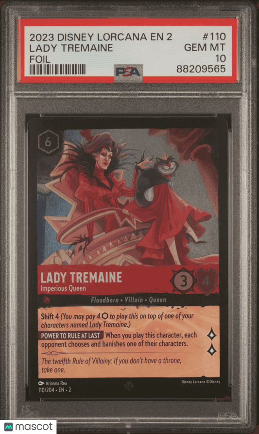 2023 Disney Lorcana TCG Lady Tremaine #110 PSA 10