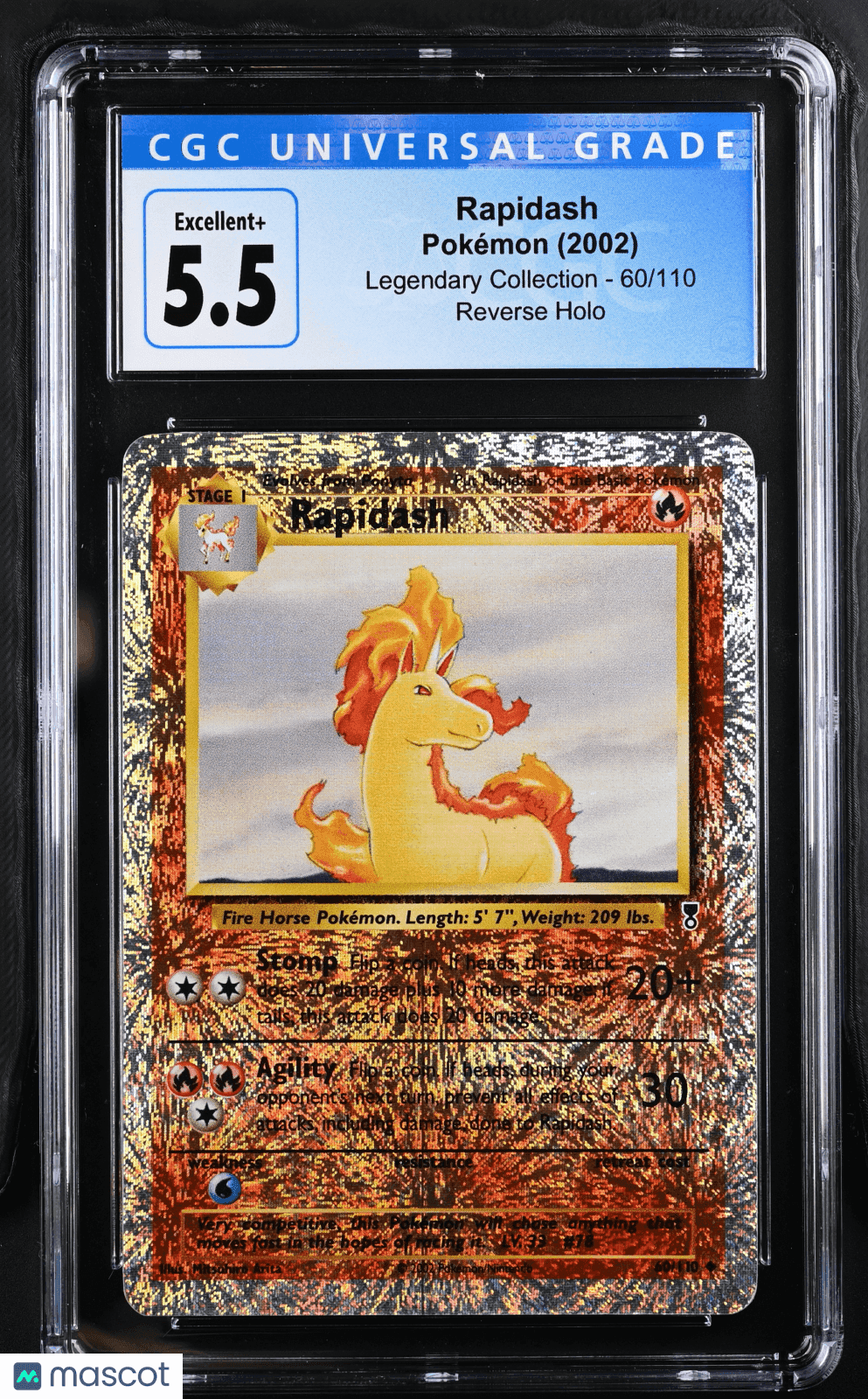 2002 Pokémon TCG Rapidash #60/110 English CGC 5.5