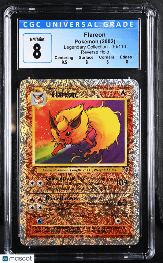 2002 Pokémon TCG Flareon #10/110 English CGC 8