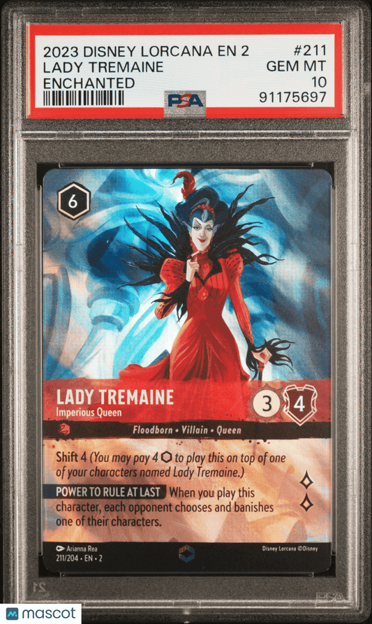 2023 Disney Lorcana TCG Lady Tremaine #211 PSA 10