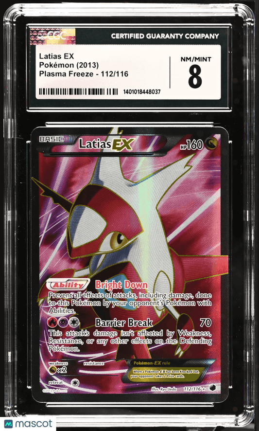 2013 Pokémon Latias EX #112/116 English CGC 8