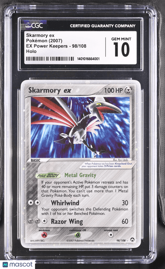 2007 Pokémon TCG Skarmory ex #98/108 English CGC 10