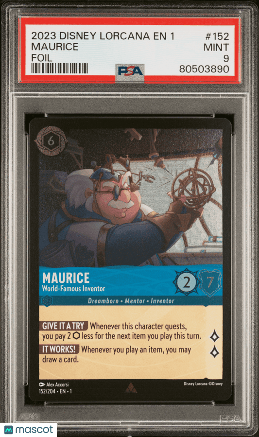 2023 Disney Lorcana TCG Maurice #152 PSA 9