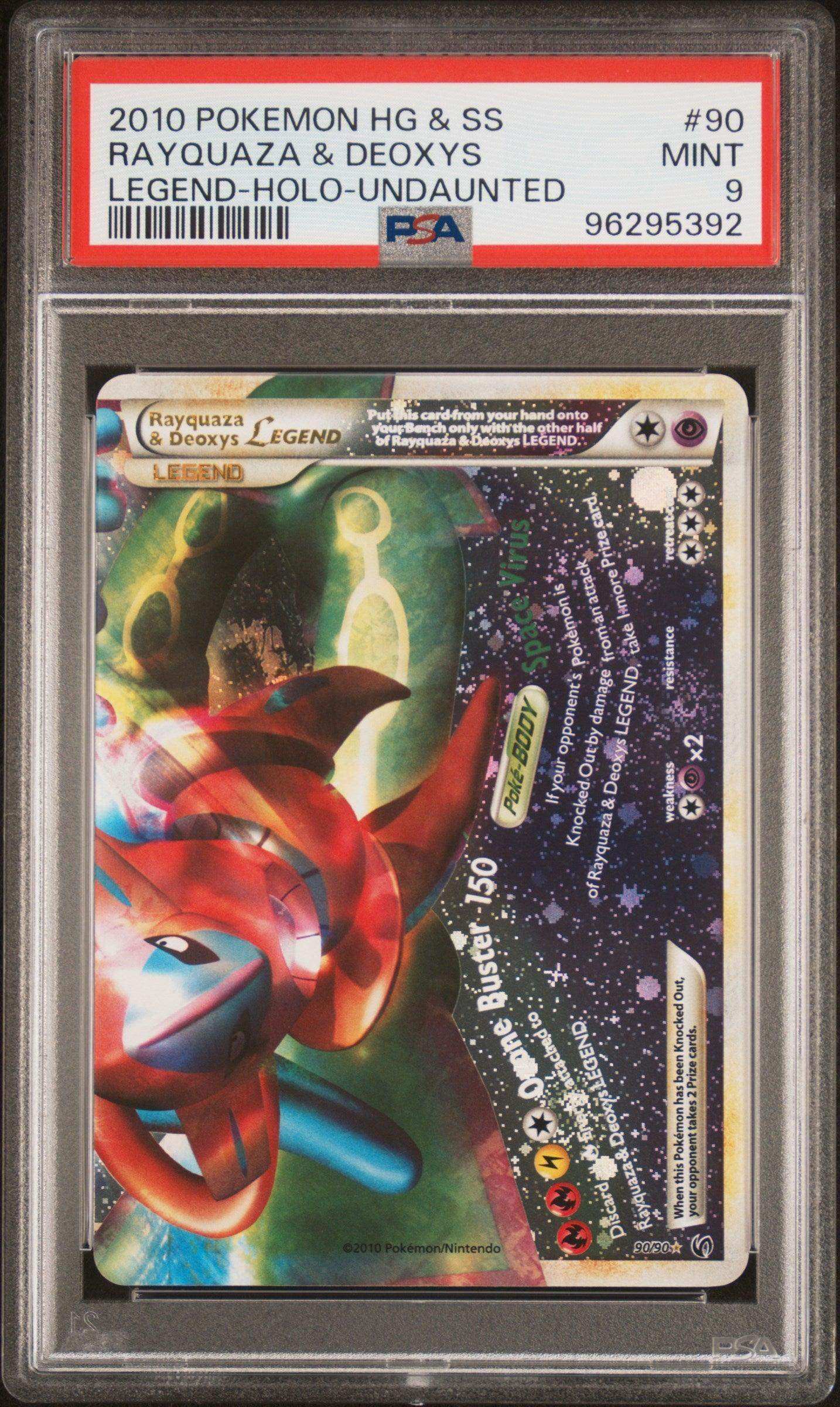 2010 PokéMon TCG Rayquaza & Deoxys #90 Legend-Holo-Undaunted PSA 9