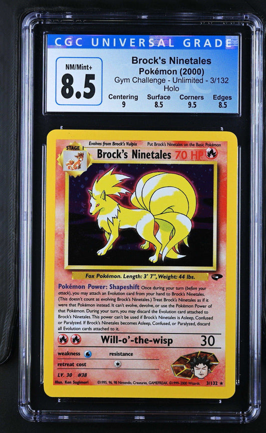 2000 Pokémon Brock's Ninetales #3/132 English CGC 8.5