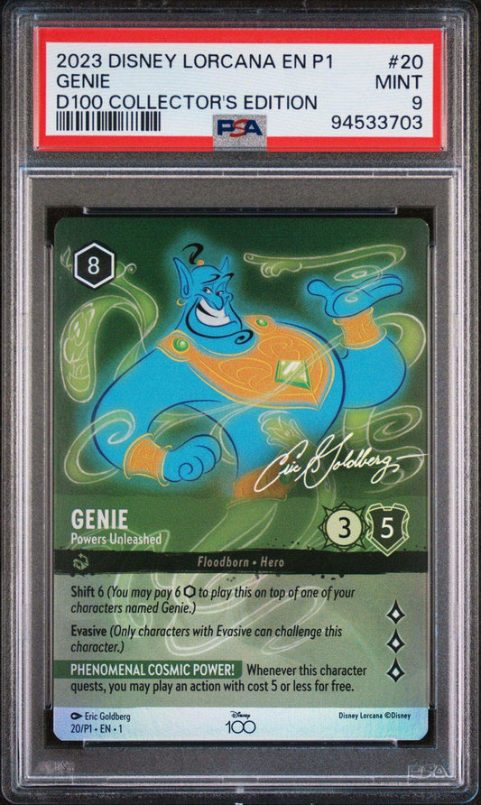 2023 Disney Lorcana TCG Genie #20 PSA 9