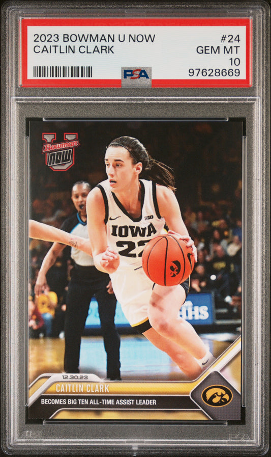 2023 Bowman U Now Caitlin Clark #24 PSA 10