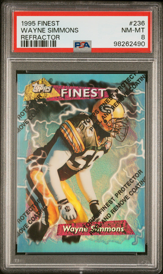 1995 Finest Wayne Simmons #236 Refractor PSA 8