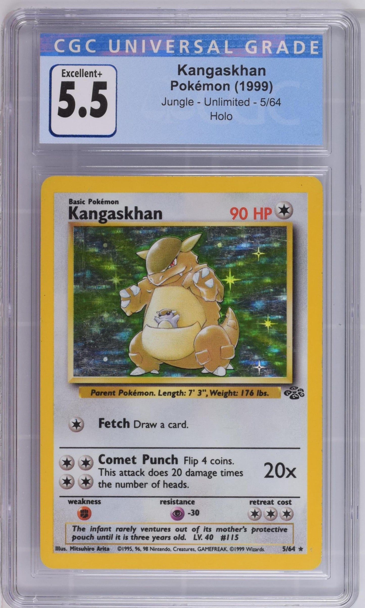 Pokémon Kangaskhan #5/64 English CGC 5.5