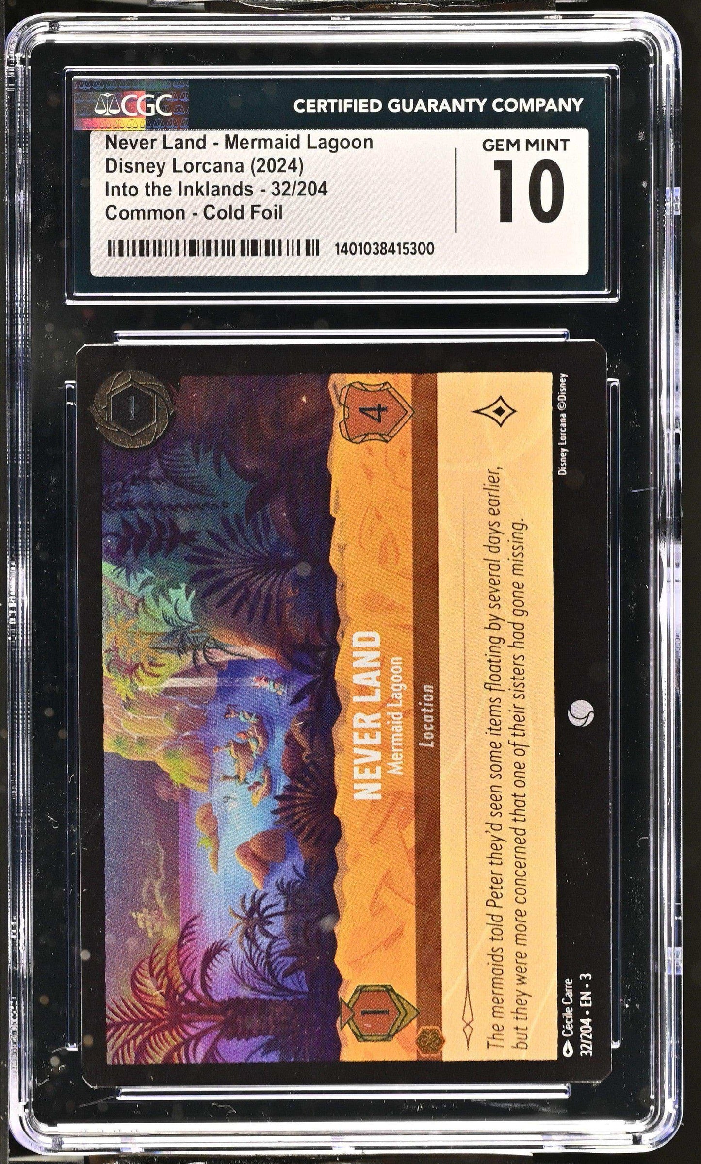 Disney Lorcana TCG Never Land - Mermaid Lagoon #32/204 English CGC 10