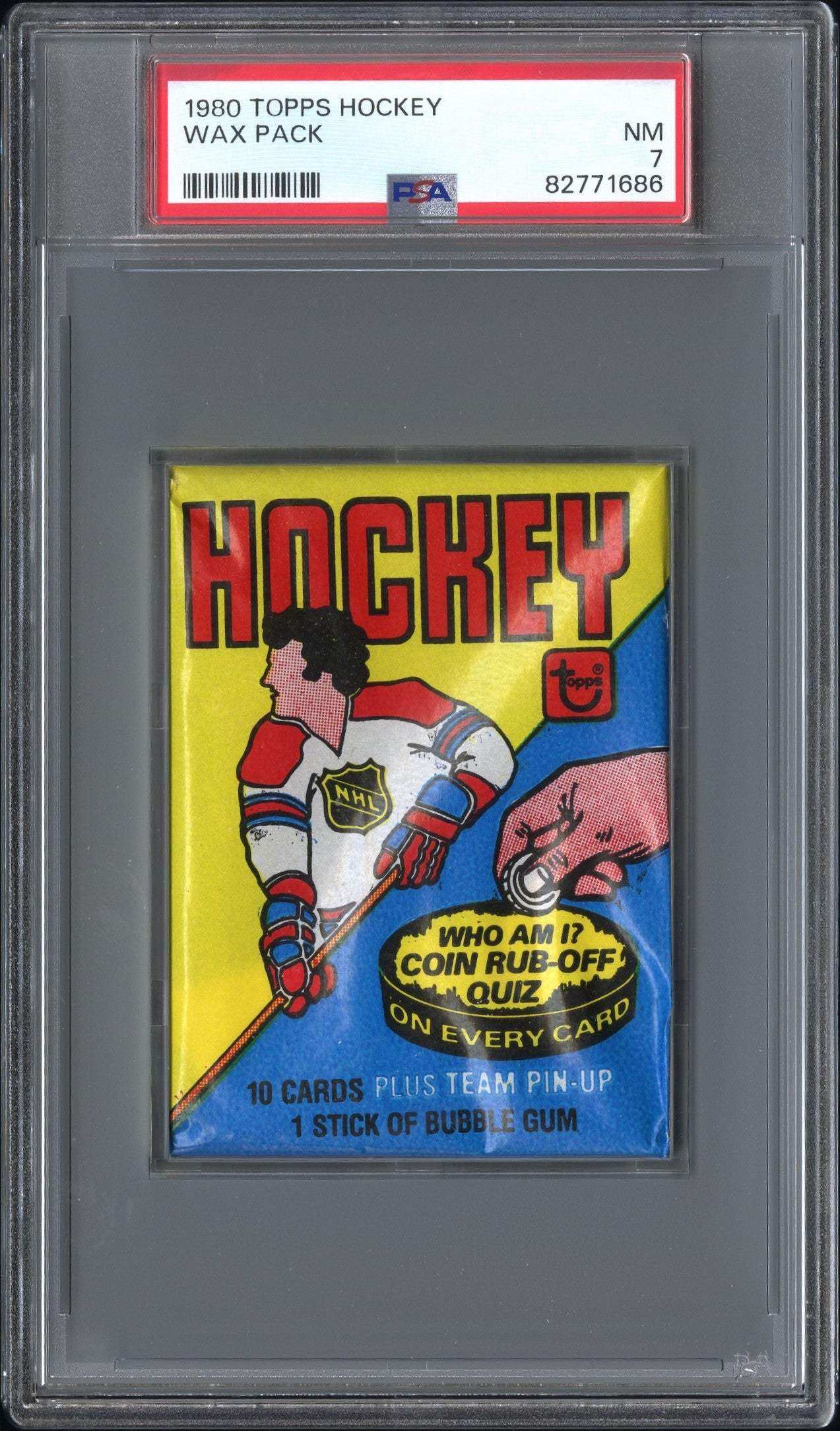 1980 Topps Hockey Wax Pack Wax Pack PSA 7