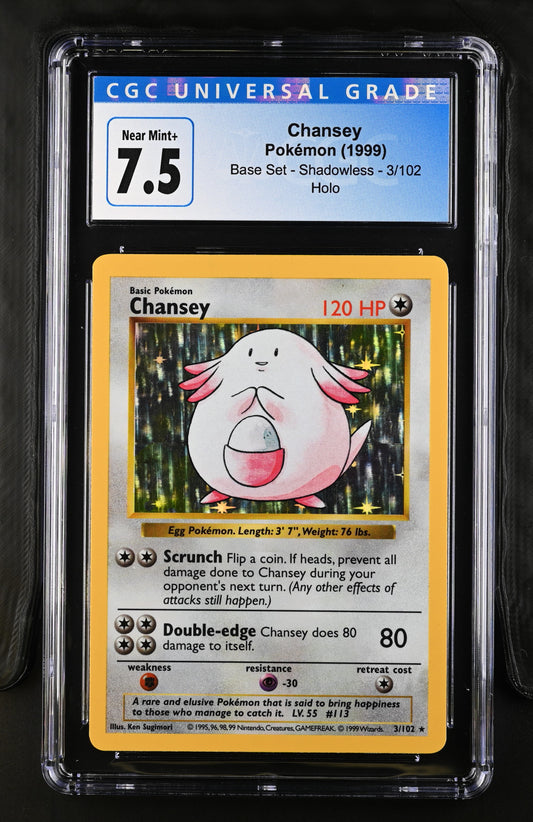 Pokémon Chansey #3/102 English CGC 7.5