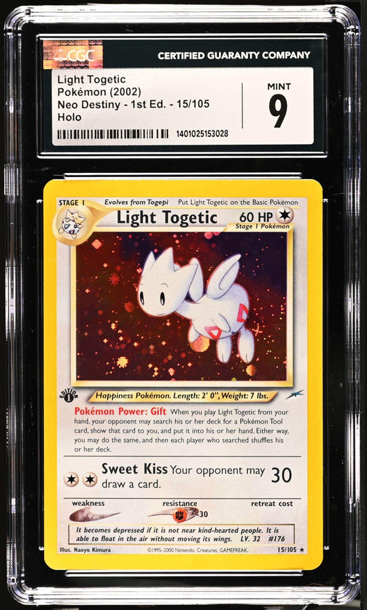 2002 Pokémon Light Togetic #15/105 English CGC 9