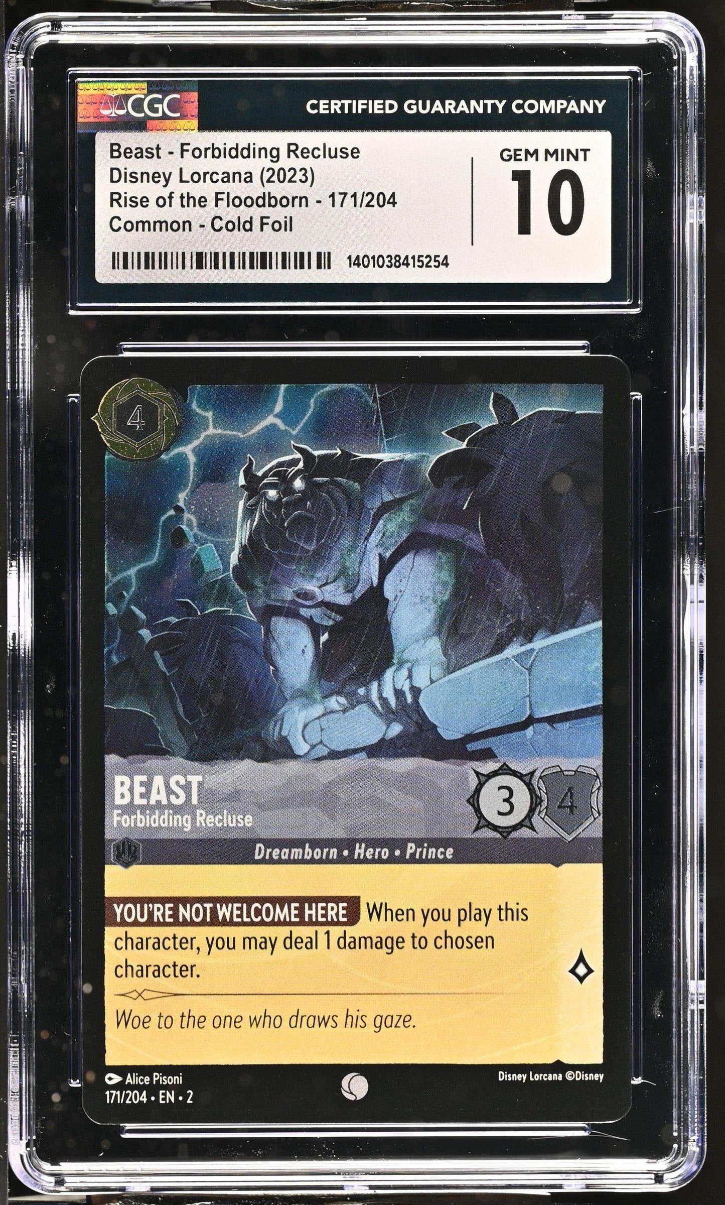 Disney Lorcana TCG Beast - Forbidding Recluse #171/204 English CGC 10