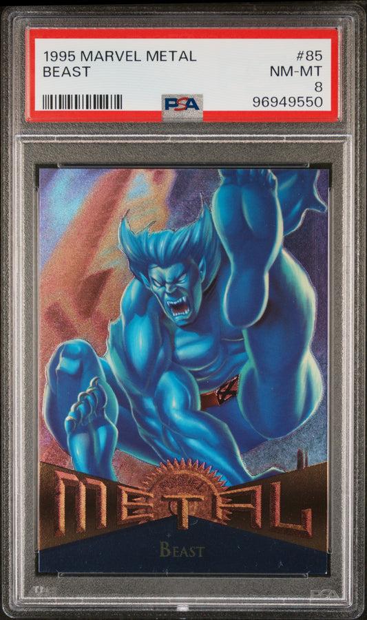 1995 Marvel Metal Beast #85 PSA 8