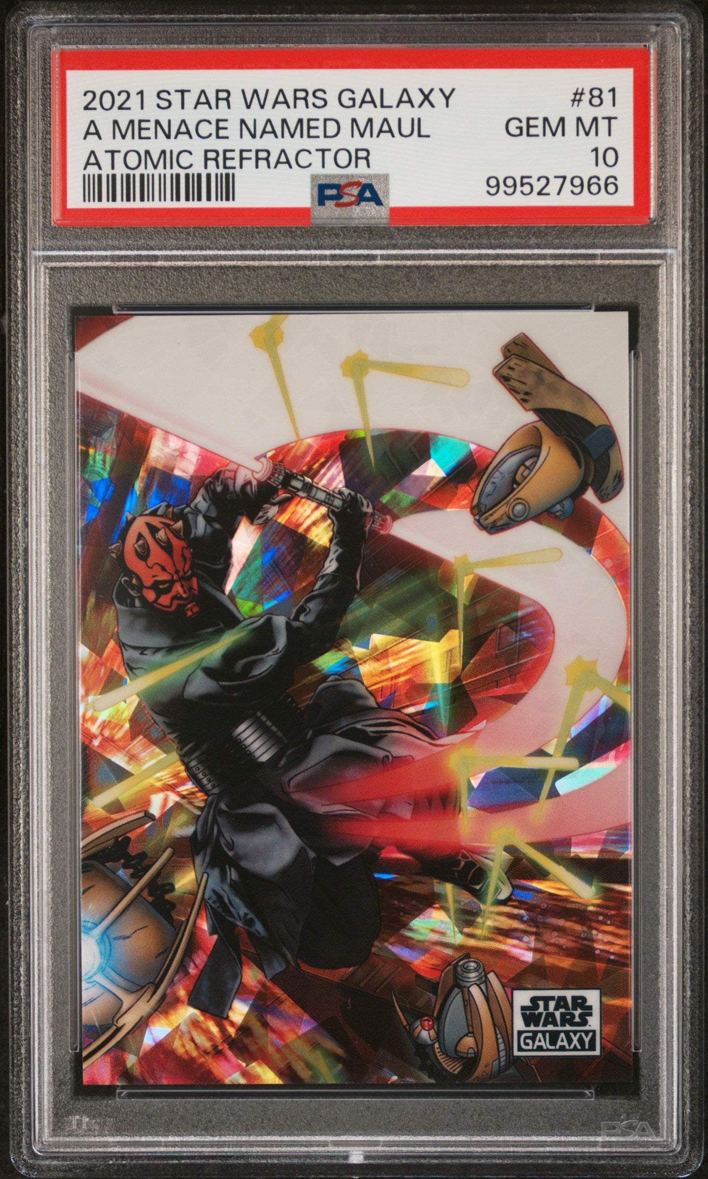 2021 Topps Chrome Star Wars Galaxy A Menace Named Maul #81 PSA 10