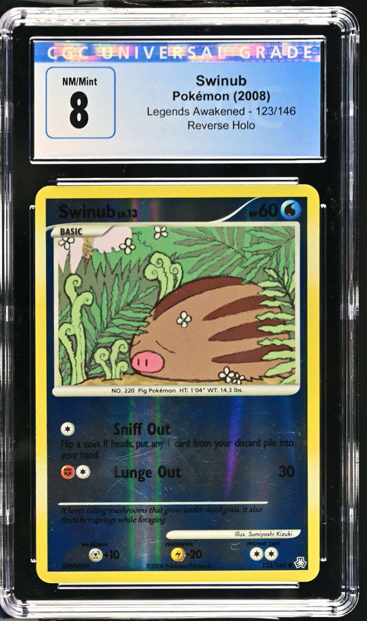 2008 Pokémon Swinub #123/146 English CGC 8