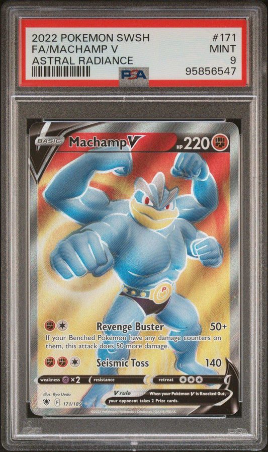 PokéMon TCG Machamp V Fa #171 Astral Radiance PSA 9