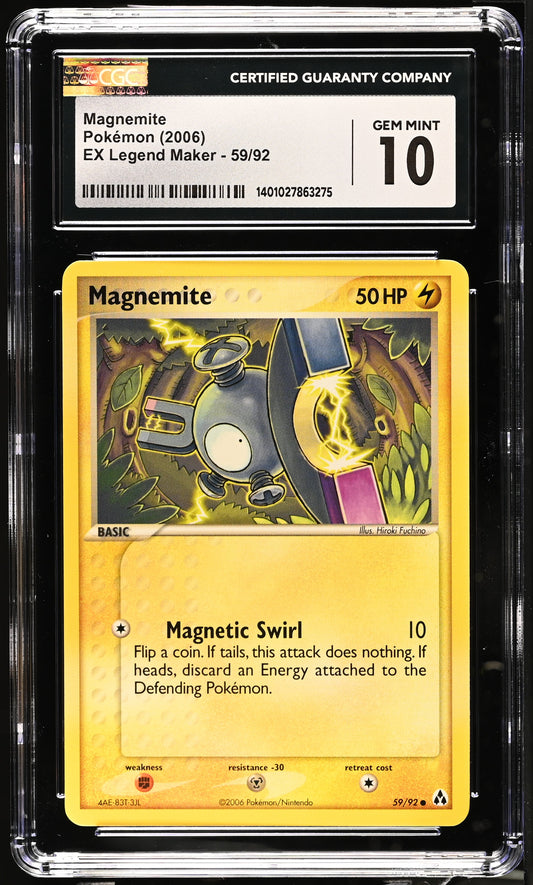 2006 Pokémon EX Legend Maker Magnemite #59/92 CGC 10