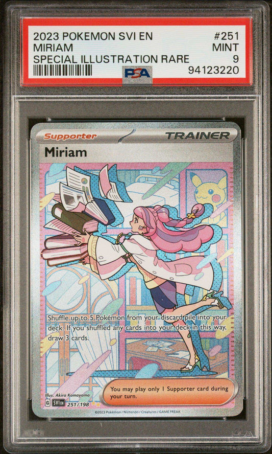 PokéMon TCG Miriam #251 Special Illustration Rare PSA 9