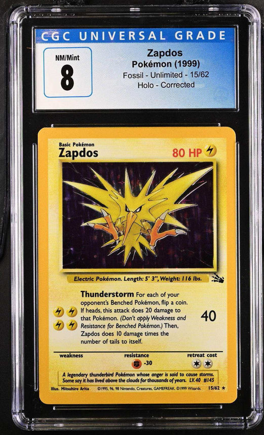 Pokémon Zapdos #15/62 English CGC 8