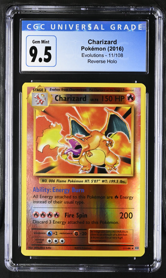 Pokémon Charizard #11/108 English CGC GM10