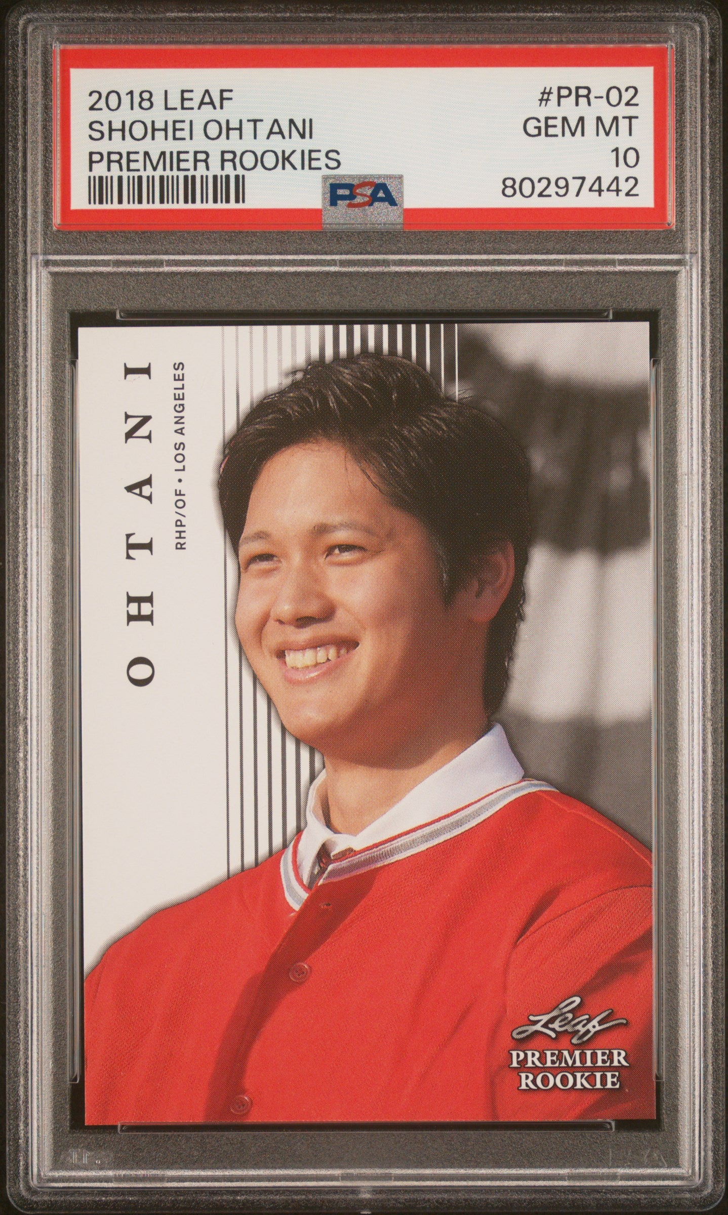 2018 Leaf Premier Rookies Shohei Ohtani #PR-02 PSA 10