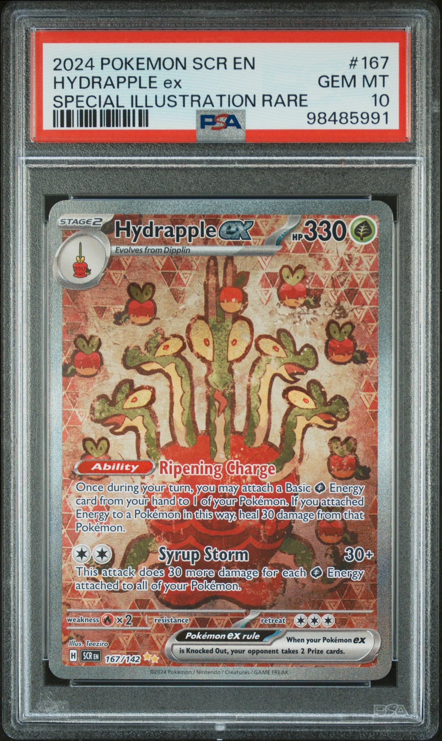 PokéMon TCG Hydrapple EX #167 Special Illustration Rare PSA 10