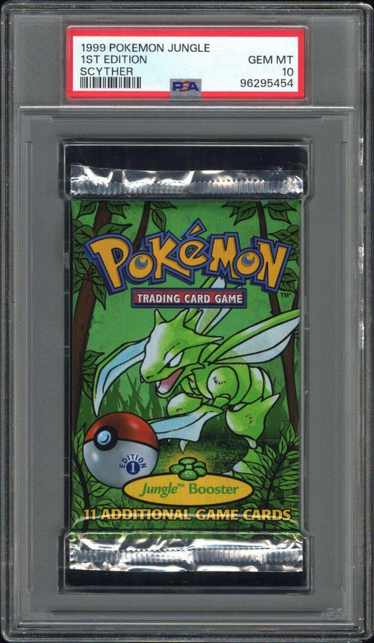 1999 Pokemon Jungle Pack 1ST Edition Scyther PSA 10