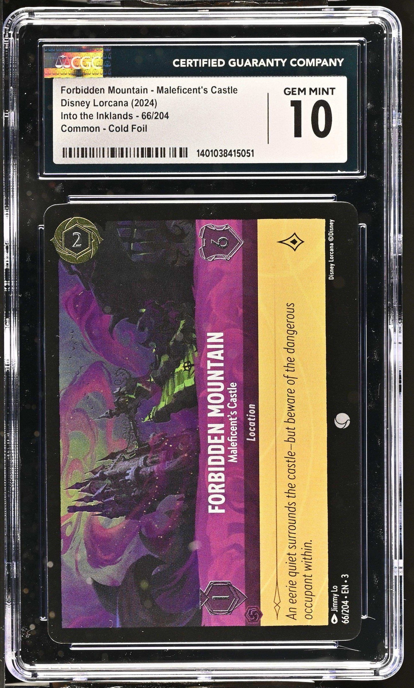 Disney Lorcana TCG Forbidden Mountain - Maleficent's Castle #66/204 English CGC 10