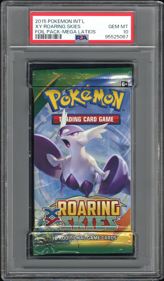 2015 Pokemon Int'l Xy Roaring Skies Foil Pack Xy Roaring Skies Mega Latios PSA 10