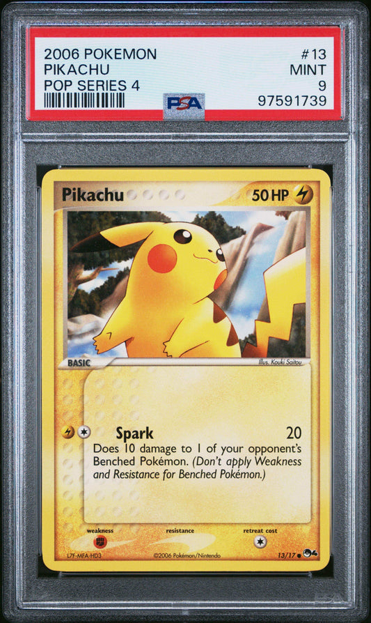 PokéMon TCG Pikachu #13 Serbian Pop Series 4 PSA 9