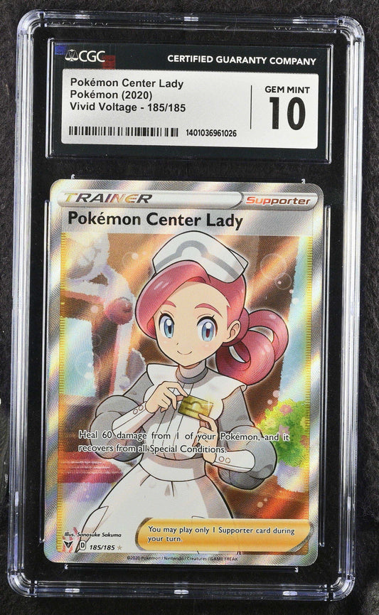 2020 Pokémon Pokémon Center Lady #185/185 English CGC 10